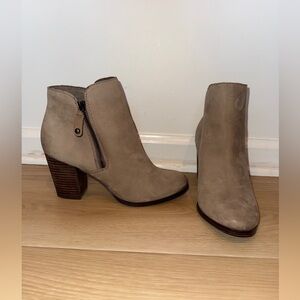 Aldo Taupe Naedia Zip Up Booties